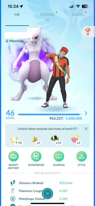 Level 46, 1 Legendary IV100, 59 Shiny, 31 Legend, 6 IV 100, 4 Shiny Legend, 7 Shadow Legend