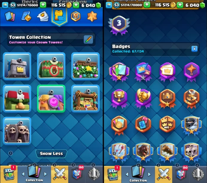 53 lvl/12000+ Trophy/TK 14/All Card/MAX Card 1/15lvl Card 1/10Evolved/59 Emote/6 Skin/3 Years old/ mssh1398