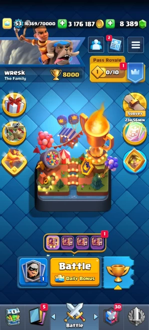 [Code 8149] Level 53 + 8k Gems / 21 Cards level 14 / Very Cheap