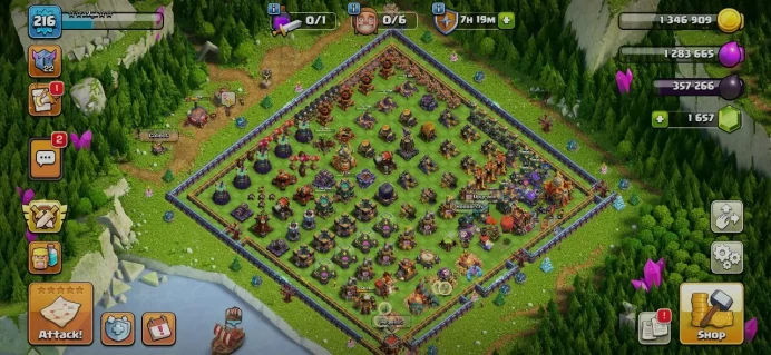 TH 16 Full Max, 6 Equipment Epic, Defense Max, Wall High Level, Magic Items, Hero High Level, Lifetime Warranty