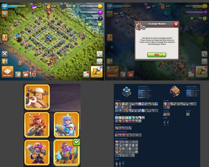 ■TH:13 (+50%) ■Heroes: K31 Q48 P40 W27 C20 ■Skins:5 ■SW:1039 ■BH:9 ■Full Access ■Instant Delivery ■A395