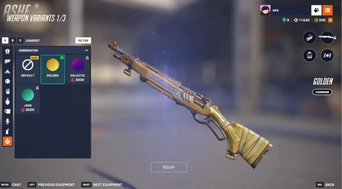3 Golden Weapons Amount / Overwatch 2 / Full Mail Access / see the picture / Please Read Description / gdqef