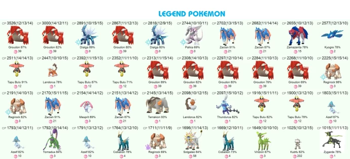 #0682 Level 43, 429 Pokemon, 38 Shiny, 40 Legend, 3 IV 100, 0 Shiny Legend, 1 Shadow Legend, Bag Items 725