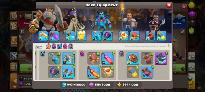 MAX EQUIPMENTS | 3591 WAR STARS | SEMI MAX DEFENSES | FREE NAME CHANGE | LOTS OF MAGIC ITEMS WAR STARS MAGIC ITEMS EQUIPMENT EPIC HERO SKIN GEMS
