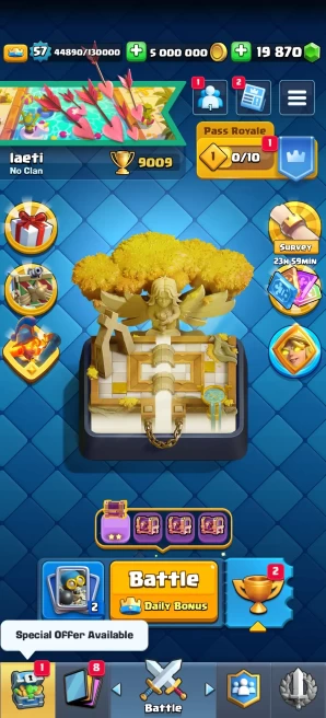 [Code 7554] Level 57 / 8 Cards level 15 + 48 Cards level 14 / 19k Gems / Very Cheap