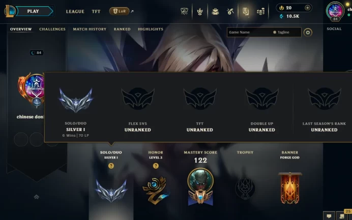 [EUW] S15! - SPLIT 3 - Silver 2 - 6Win - 5Lose - 64 Champ - 23Skin - 10K Be - Honor 3 - Instant Delivery