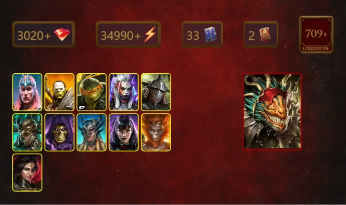 [STARTER]Lazarius+Odin+Loki+Artak+Michelangelo+Visix+Rathalos+Leminisi the Gold-Wing+Skeletor+Scyl+Alice+Wukong+Adelyn+31Epics