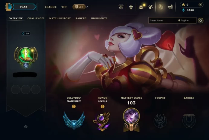 EUW // HANDMADE // PLATINUM 4 // FULL ACCESS // MAIL CHANGEABLE // TRUSTFULL SELLER // +25 LP GAIN // 0-8 SKINS // 20-60 CHAMPS