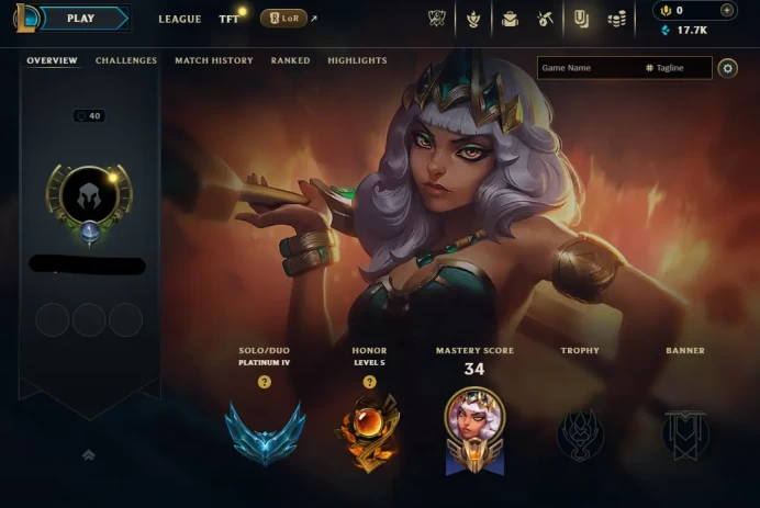 EUW // HANDMADE // PLATINUM 3 // FULL ACCESS // 63 WINRATE //MAIL CHANGEABLE // TRUSTFULL SELLER // +25 LP GAIN // 0-8 SKINS // 20-60 CHAMPS