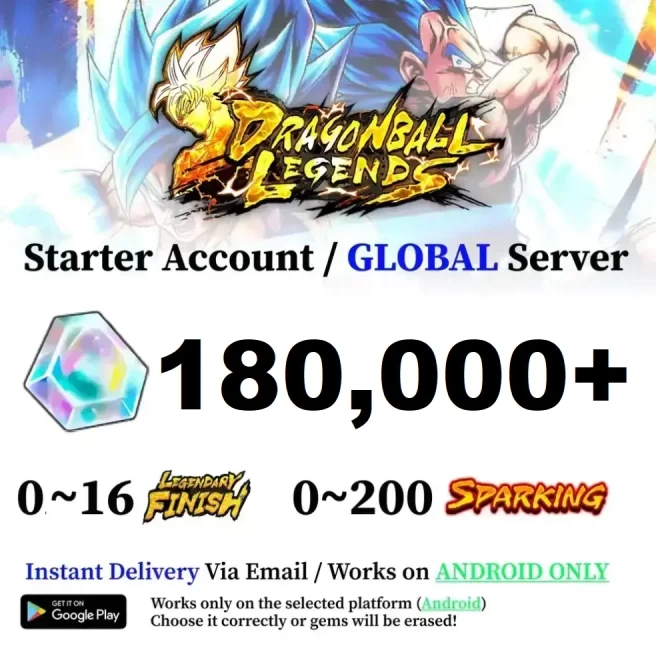 Android 180,000+ Chrono Crystal Accounts - Automatic Delivery - Bandai ID Login