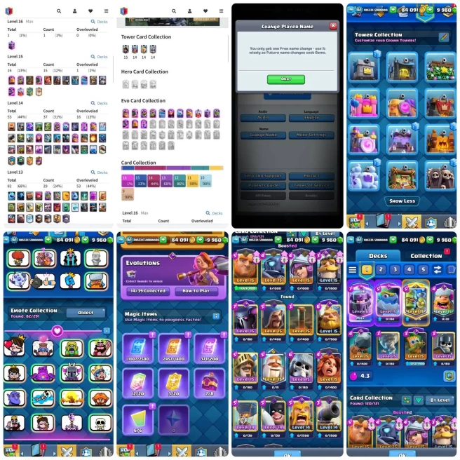 KT 16 - LvL 61 - 1x(16) - 16x(15) - 53x(14) -16 Evo - 6 Shards - 82 Emotes - 11 Tower Skins - Nc Free - Classic Badge - Code145