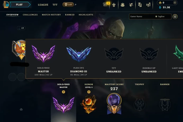 EUW // MASTER 42 LP // 61 WIN RATE // HANDMADE // FULL ACCESS // MAIL CHANGEABLE //  21 SKINS // 30-120 CHAMPIONS // +21 LP GAIN 