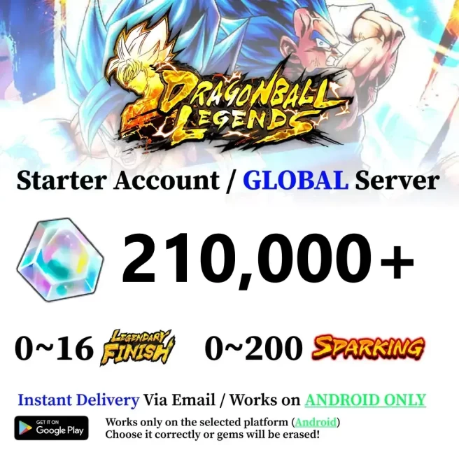 Android 210,000+ Chrono Crystal Accounts - Automatic Delivery - Bandai ID Login