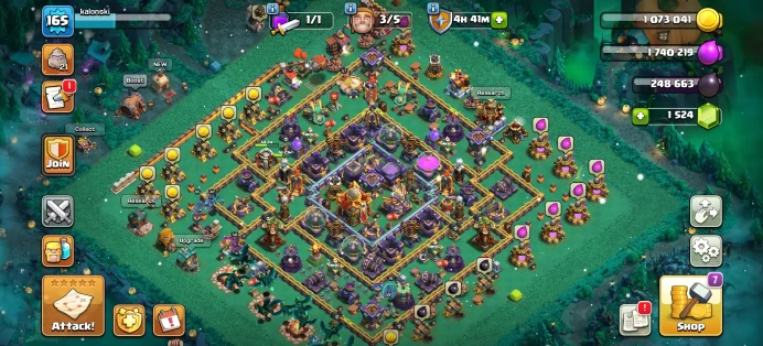 [Code 8244] Th16 XP 165 / 2 Scenery + Skins Legendary / Good Defense / Very Cheap