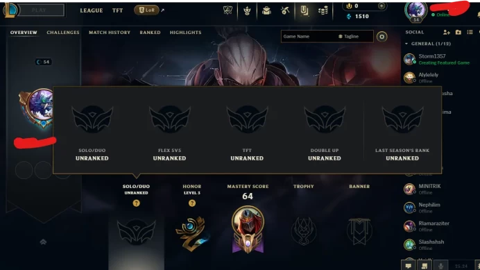 【EUW】Level 54 44 Champ/ 8 Skins Full Access High Quality Account Instant Delivery️
