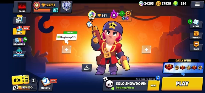 [Code 8249] Level 178 / 53k Trophy + Corsair Colt / 255 Skins + 554 Gems / Very Cheap
