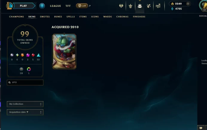 mail changeable 147 CHAMPIONS 99 SKINS 2249RP UFO Corki Judgment Kayle Urf the Manatee 51 lttle legends CHIBI MF SEASON 1 SILVER LST PLAY 2024