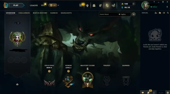 EUW - SAFE REAL SEASON15 IRON 4 0LP | 46100 BE | PLACEMENTS DONE | 5+ LOSSES | INSTANT DELIVERY | LOW MMR | UNVERIFIED EMAIL | IRON IV | #2471