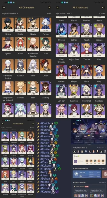 All Platform - EU - AR58 - primogems 130 - 66 Charcter 22 5'Star - 8 Weapons 5'Star - Code795