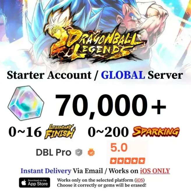 IOS 70,000+ Chrono Crystal Accounts - Automatic Delivery - Bandai ID Login