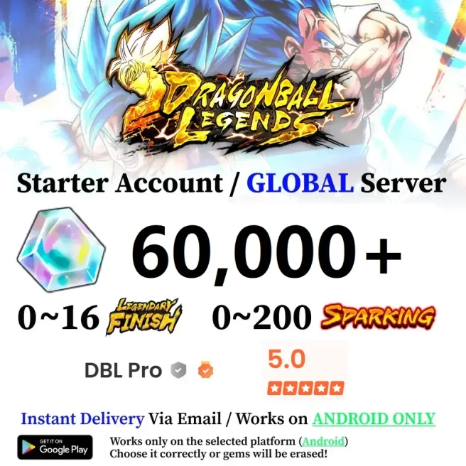 Android 60,000+ Chrono Crystal Accounts - Automatic Delivery - Bandai ID Login