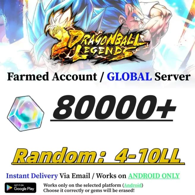 [Global Servers/Android]|80000+Chrono Crystal| Random 4-10LL|BNID ID ,The plot has been completed ,DragonBall Legend