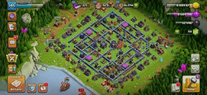 TH 13 Full Max, 6 Equipment Epic, Defense Max, Wall High Level, 249 League Medal, Magic item, Hero High Level, Lifetime Warranty