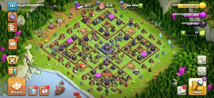 TH 15 Full Max, 5 Equipment epic, Defense High Level, Wall High Level, 4 Hero Skin,  Magic Items, Hero High Level