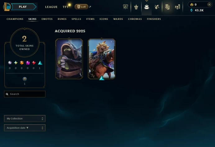 [EUW] Season 15 | Gold 2 (93 LP) %69 WR | 2 Skins | 43.3K BE | Honor 3 | 40 Champs | CHANGEABLE E-MAIL Wins: 24 Losses: 11