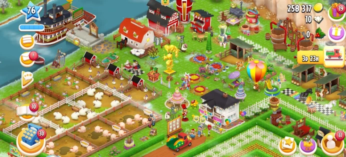 [Code 8275] Level 76 / Barn 1200 + Silo 1200 / Nice Decorations / Very Cheap