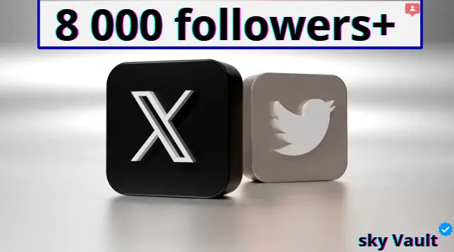 | Twitter | X | Account with + 8 000 Followers | Fast+Easy log in | Full access |you are the full owner !!