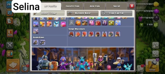 Townhall18! best in all market +wall max th 18 queen max : 2273