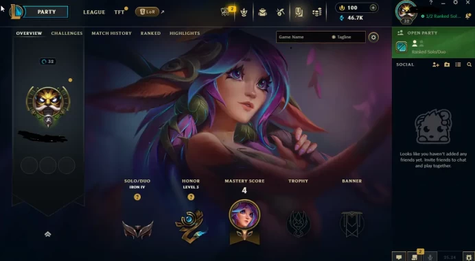 EUW - SAFE REAL SEASON15 IRON 4 0LP | 46700 BE | PLACEMENTS DONE | 5+ LOSSES | INSTANT DELIVERY | LOW MMR | UNVERIFIED EMAIL | IRON IV | #2476
