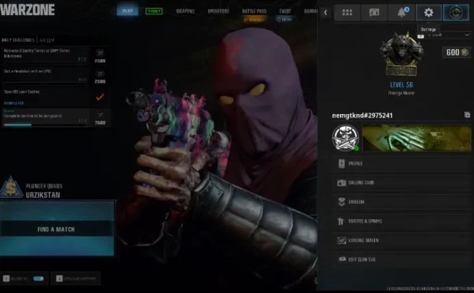 NEBULA DARK MATTER PRESTIGE MASTER HANDMADE / SMURF 17 OPERATOR BO6 / WZ4 Meta Guns FULL ACCESS XBOX / PSN / PC ACTIVISION