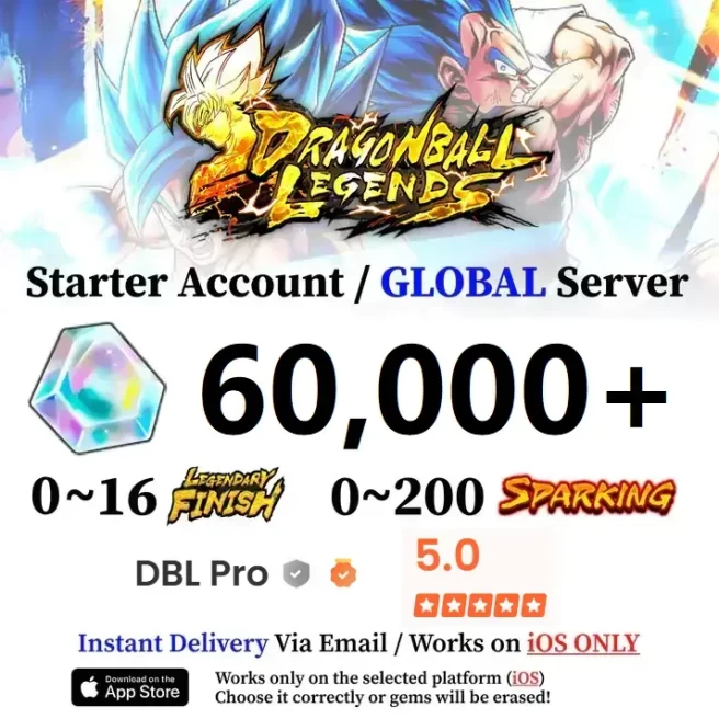IOS 60,000+ Chrono Crystal Accounts - Automatic Delivery - Bandai ID Login