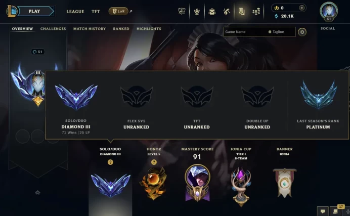 EUW / S15 DIAMOND III / 43 CHAMPS / 17 SKINS / 71W/41L / 60%+WR / HONOR 5 / CHANGEABLE EMAIL / 5 MIN. 24/7 DELIVERY
