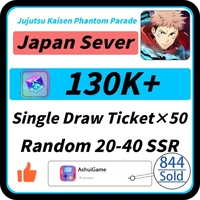 [Japan] 130000+diamond | SSR Tickets ×5-10 | Single Draw Ticket×50-60 | Random 20-40 SSR | 001