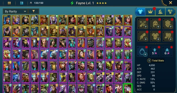 Starter acc with Marichka : 87k energy / 57 mln coins / Minaya, Abbess, War Mother, Boragar, Arix, Ninja + 18 Login Legendaries