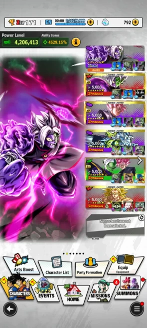 ANDROID+IOS- UL Zamasu 12S+ 23 LL (zamasu+Goku kid saga+Broly 9s+Buu kid+Rose Goku Black) Godly Equip For Team (D27)