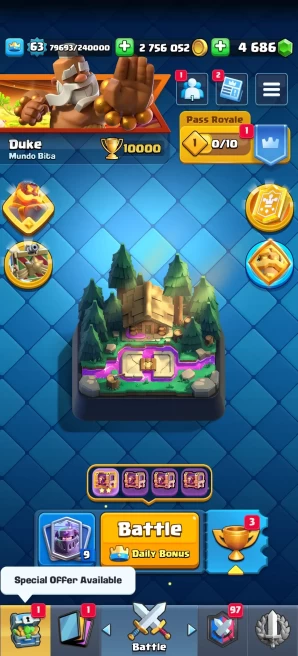 [Code 8304] Level 63 + BS 48k / 21 Cards level 15 + 7 Skins Tower / Old Skins / Very Cheap