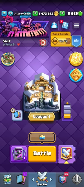 [Code 8306] Level 71 / 9 Cards Max + 28 Cards level 15 / 9 Skins Towers / Very Cheap