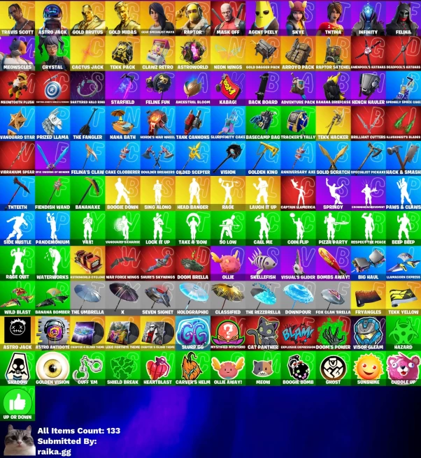 [3in1] / Auto-delivery • FN (All Platforms) • 14 skins • Travis Scott Full Pack • Gold Midas & Brutus•Full access•Guarantee • Inactive • 2 Gifts