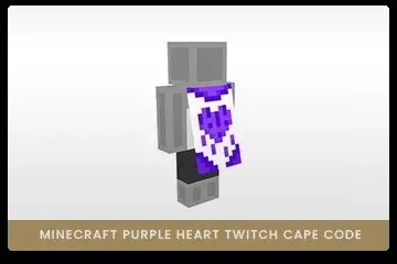 PC > Minecraft Purple Heart Twitch Cape Code