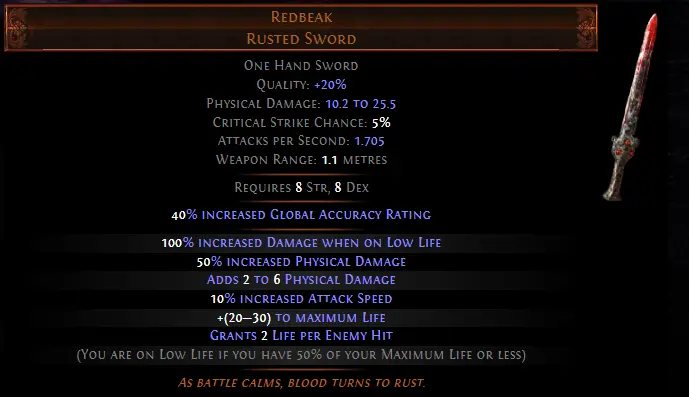 [SC STD] Redbeak Rusted Sword