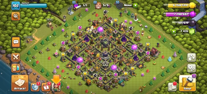 [Code 8321] Th9 XP 102 + Clan level 8 / Semi Max / Very Cheap