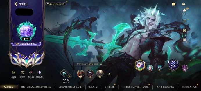 [Code 8324] Level 174 / All Champion 133/133 + 78 Skins / Europe / Peak Master / Very Cheap