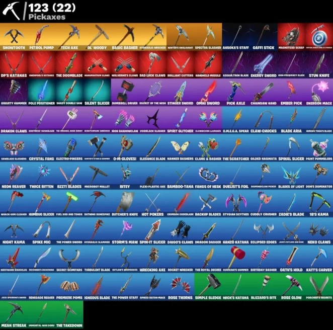 Save OG - All Platform - 141 Skin - 123 Pickaxes - 104 Dans - Code805