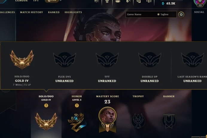 EUW ⸱ GOLD IV ⸱ %70WR ⸱ 38LP GAIN ⸱ GOLD 1 MMR ⸱ 62200BE ⸱ HONOR 3 ⸱ YONE MAIN ⸱ BATTLE ACADEMIA YONE ⸱ ARCADE RIVEN ⸱ NIGHTRAVEN FIORA ⸱ 1650
