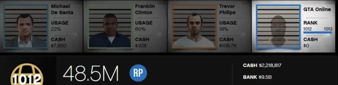 [Rockstar PC ONLY] 1012 LVL / 9,4 BILLION MONEY $ ID:2566