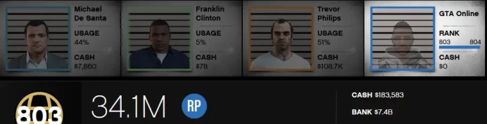 [Rockstar PC ONLY] 803 LVL / 7,3 BILLION MONEY $ ID:2575